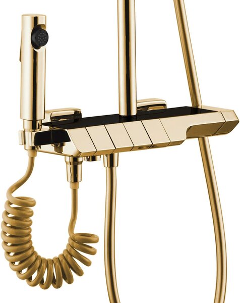 Shower set with thermostatic mixer REA ROB Gold
