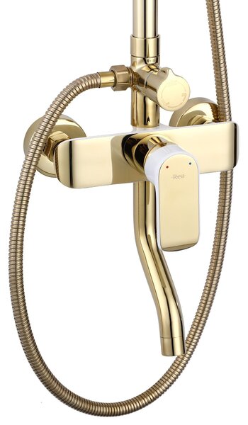 Shower set REA BLOOM WHITE GOLD