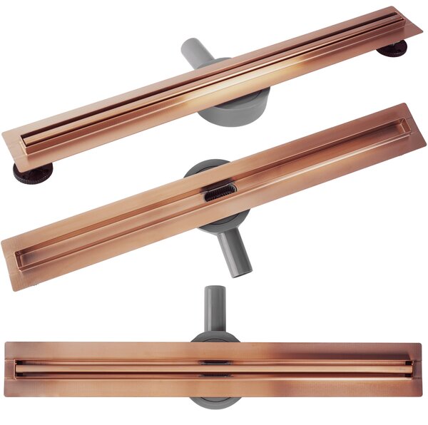 Linear drainage REA Neox Slim pro Brushed Copper 70