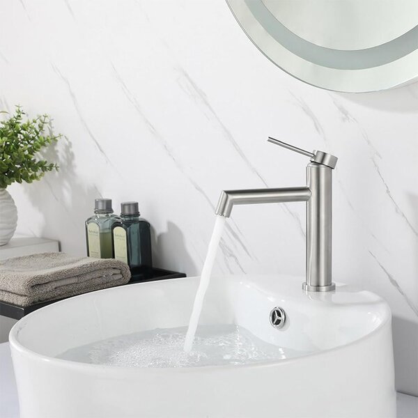 Bathroom faucet Rea Foss Brush Nickel Low