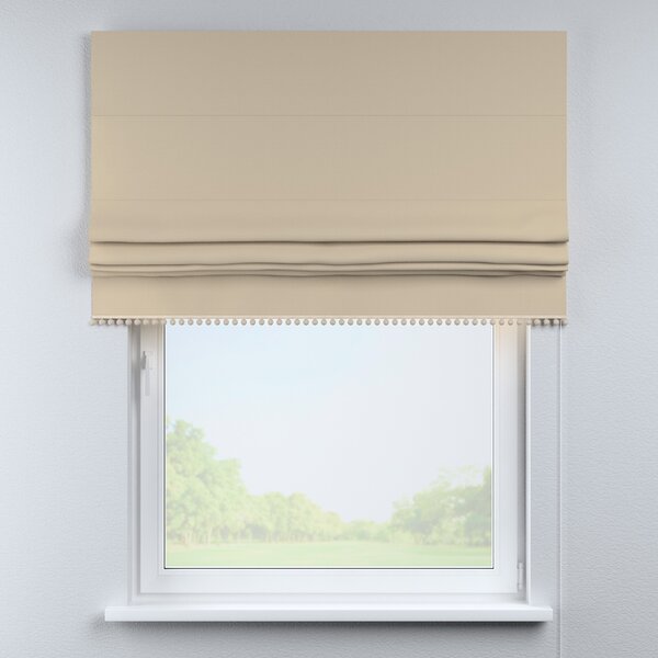 Roman blind with pompoms