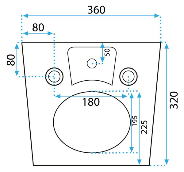 Set Toilet bowl WC CARLO Mini Flat + bidet CARLO Mini White Gold Edge