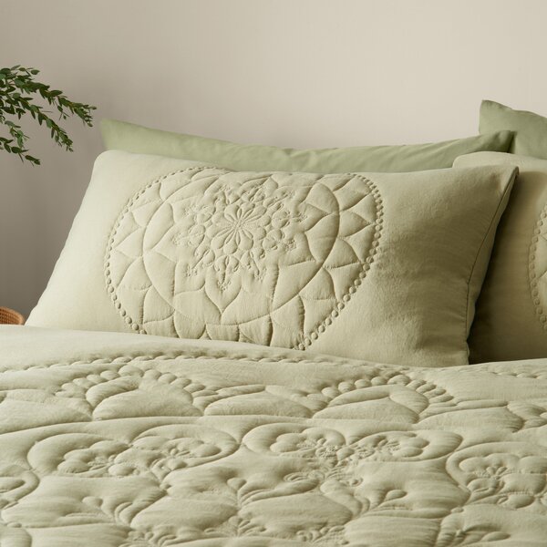 Quilted Mandala Duvet Cover and Pillowcase Set