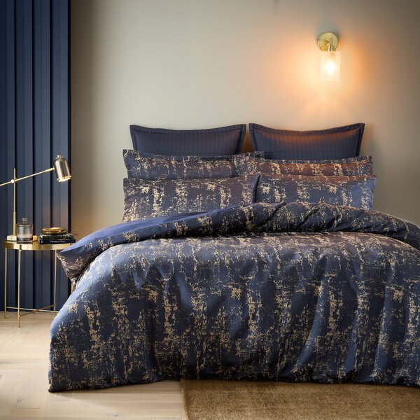 Mineral Abstract Navy Oxford Pillowcase