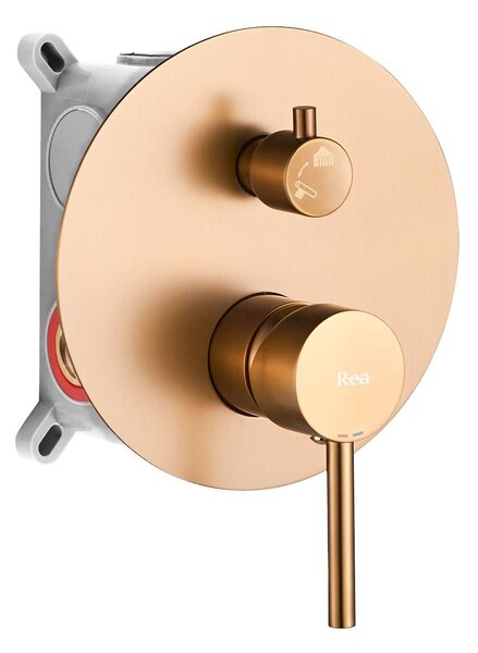 Shower system Rea Lungo Copper Brush + BOX