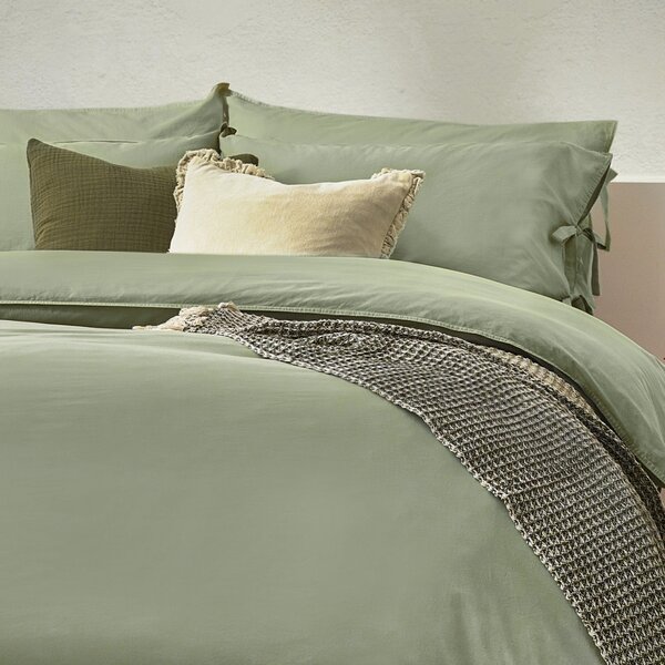 Riviera Yard Mallow Bow Tie Cotton Duvet Cover & Pillowcase Set