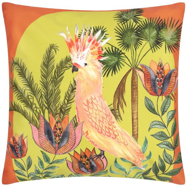 Cockatoo Exotic Outdoor Filled Cushion 43cm x 43cm Multi