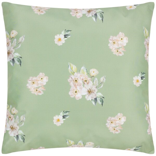 Canina Floral Outdoor 43cm x 43cm Filled Cushion Green