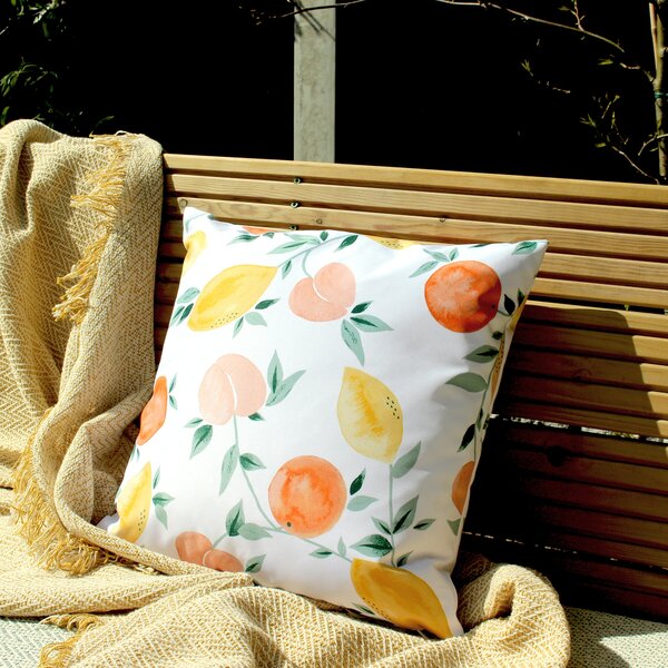 Les Fruits Outdoor Filled Cushion 43cm x 43cm Multi