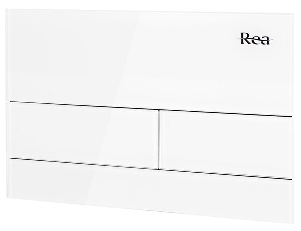 Toilet Flush Button K011A-Q Rea T White Glass