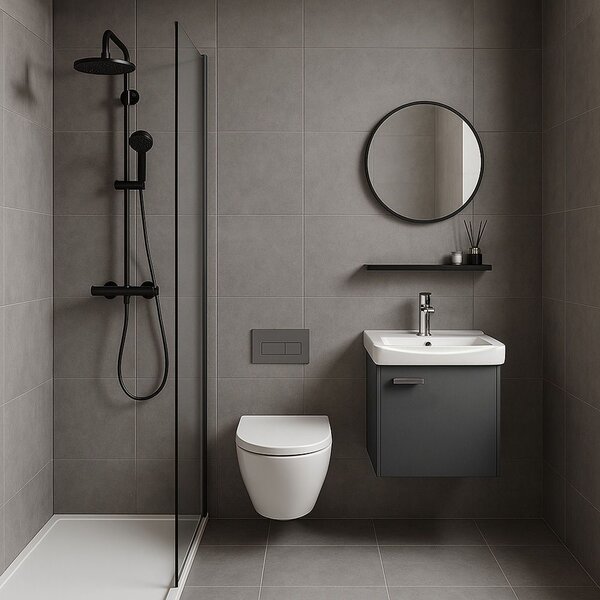 Bathroom furniture set with washbasin Molly 40cm Grey