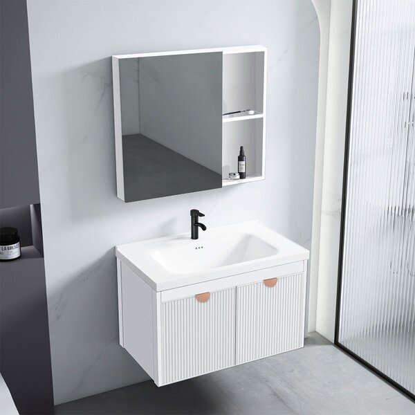 Bathroom furniture set with washbasin Mario 60cm White