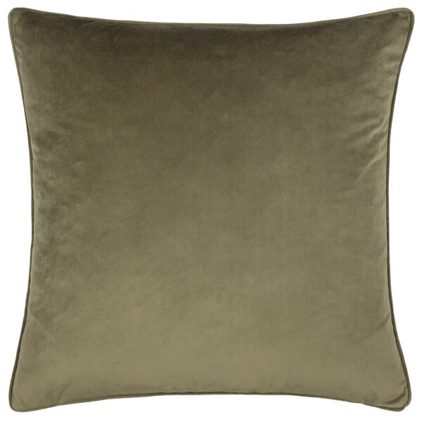 Opulence Soft Velvet 55cm x 55cm Filled Cushion Khaki