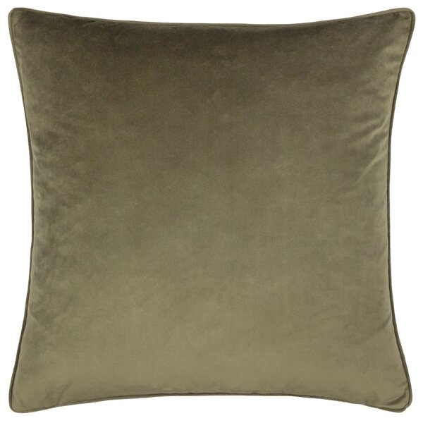 Opulence Soft Velvet Filled Cushion 55cm x 55cm Khaki