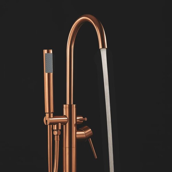 Free-standing faucet Rea Lungo brush copper