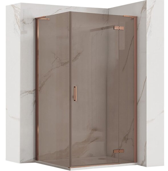 Shower enclosure REA Hugo Copper Brush 80x80