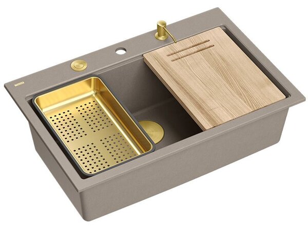 Granite sink MARC 110 WORKSTATION Beige
