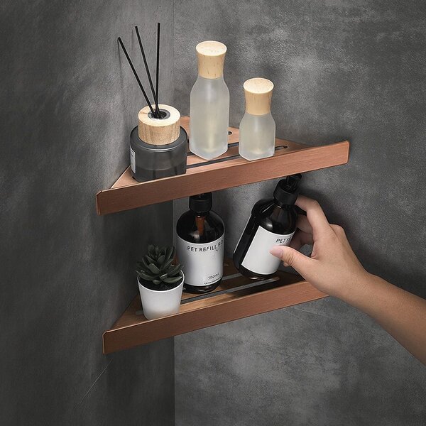 Bathroom shelf SF07 brush copper