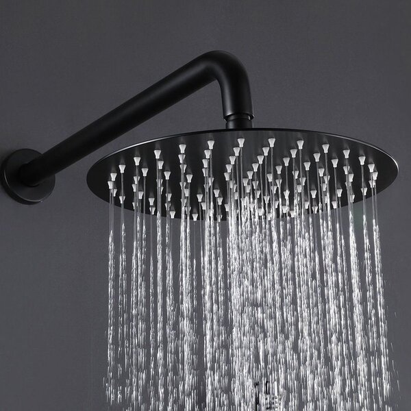 Rainfall shower head Rea Black Matt 25cm