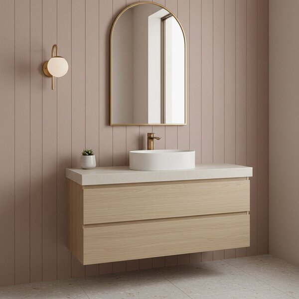 Bathroom faucet Rea Drop Brush Copper low