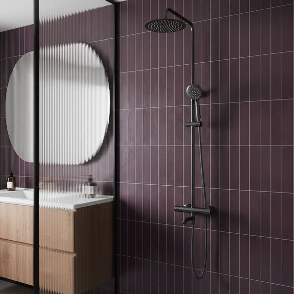 Thermostatic shower system Rea Lungo Titan