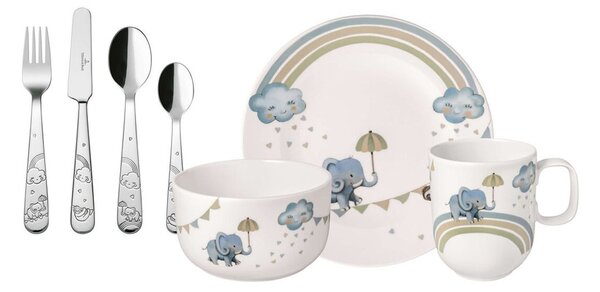 Villeroy & Boch Walk like an Elephant children's tableware and cutlery set 7 pieces