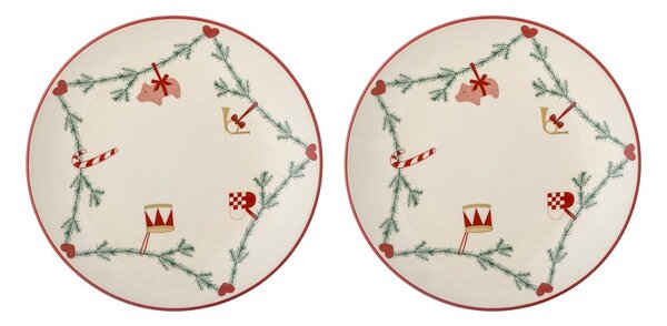 Bloomingville Yule plate Ø25.5 cm 2-pack White