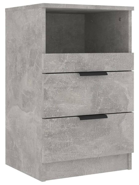 Bedside Cabinet Concrete Grey Engineered Wood