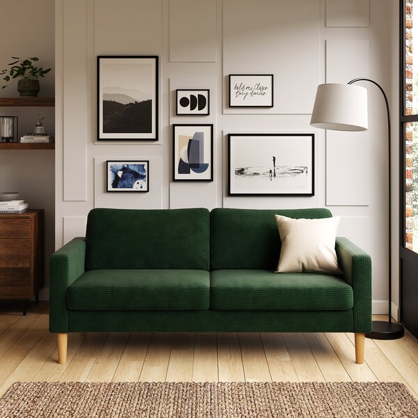 Jacob Cord 3 Seater Sofa Jacob Cord Bottle Green