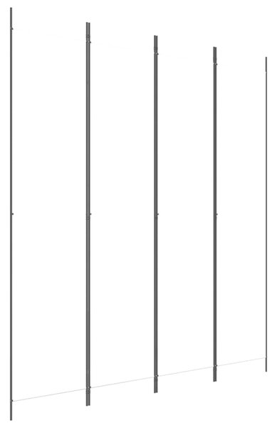 4-Panel Room Divider White 200x220 cm Fabric