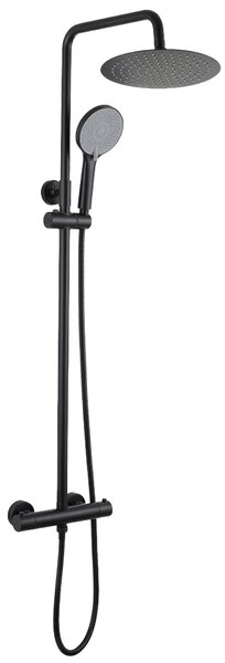 Shower set without spout with thermostat Rea Lungo Black