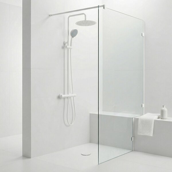 Shower set without spout with thermostat Rea Lungo White