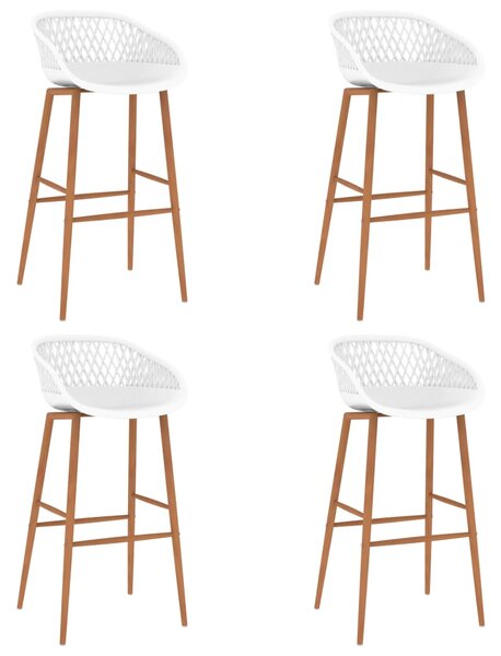 Bar Chairs 4 pcs White