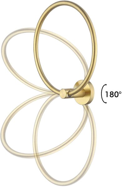 Bathroom hanger 332915B MIST 05 BRUSH GOLD
