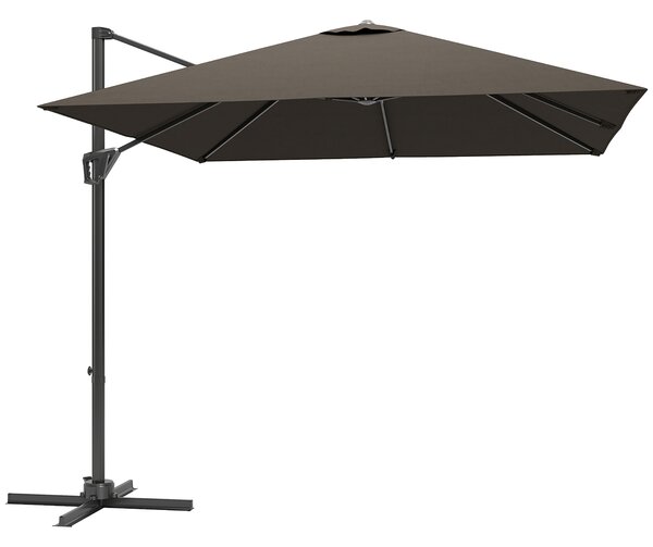 Outsunny Patio Offset Parasol Umbrella - Tan