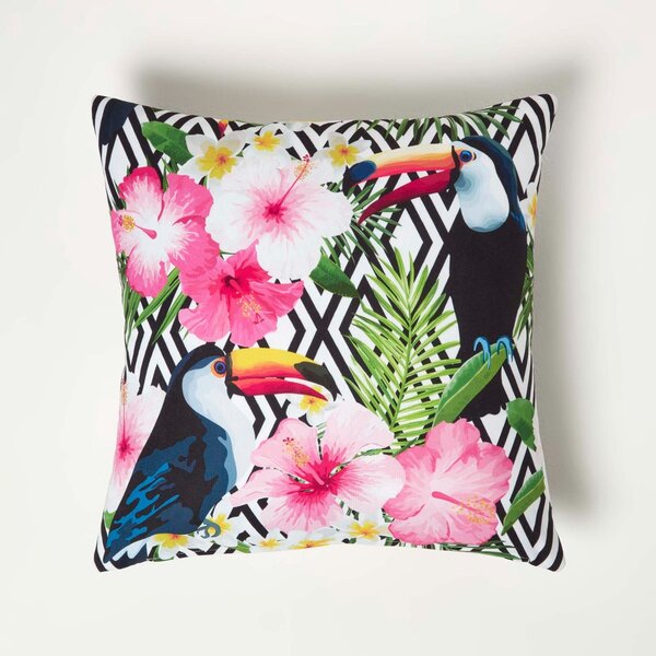 Homescapes Toucan Outdoor Cushions for Garden Water Resistant 45 cm, Set of 2