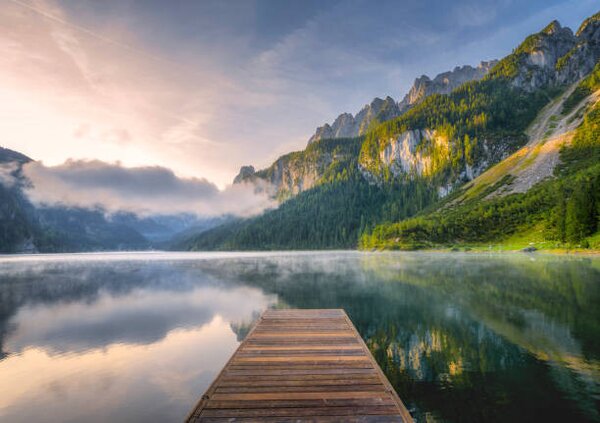 Art Photography Fantastic Sunrise Scene with Fog Over, Ratnakorn Piyasirisorost, (40 x 26.7 cm)