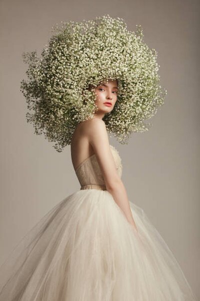 Art Photography Portrait of beautiful girl with flower wreath, Vasilina Popova, (26.7 x 40 cm)