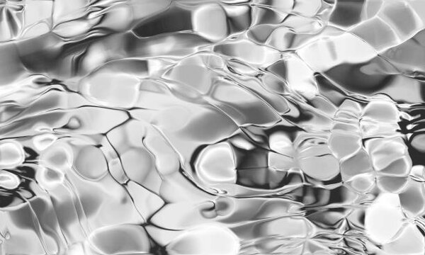Art Photography Abstract Fluid Black and White Flowing, oxygen, (40 x 24.6 cm)