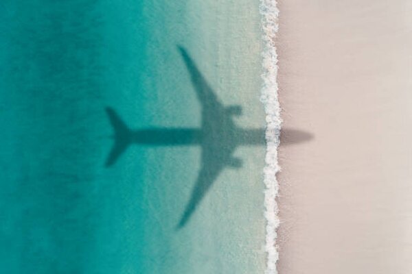 Art Photography Aerial shot showing an aircraft shadow, Abstract Aerial Art, (40 x 26.7 cm)
