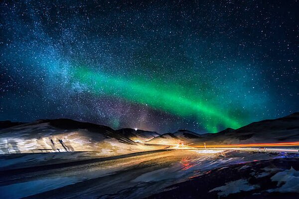 Art Photography Aurora Borealis, Iceland, Arctic-Images, (40 x 26.7 cm)