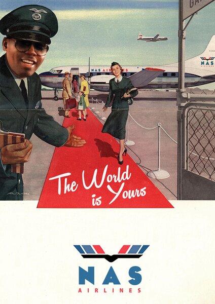 Art Poster Nas Airlines, Ads Libitum / David Redon, (30 x 40 cm)