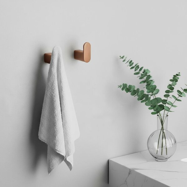 Bathroom Accessories Set Mati Brush Copper 4 Pieces