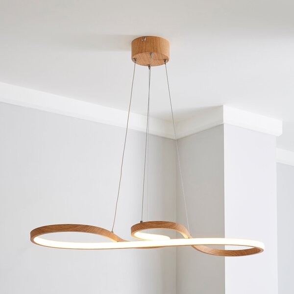 Jaxson LED Wood Effect Ceiling Light Natural