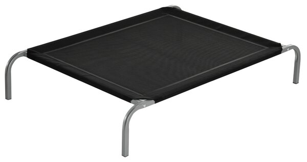 PawHut Cooling Elevated Pet Bed, Cot-Style for Large to Medium Dogs, Breathable Mesh Fabric with Non-slip Pads, 110 x 75 x 20 cm, Black Aosom UK