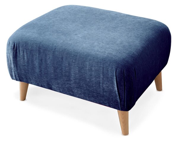 Riley Upholstered Footstool | Grey, Green, Blue, Gold or Plum Pink Fabric Footrest, Pouffe for Living Room or Bedroom | Roseland Furniture Stores UK