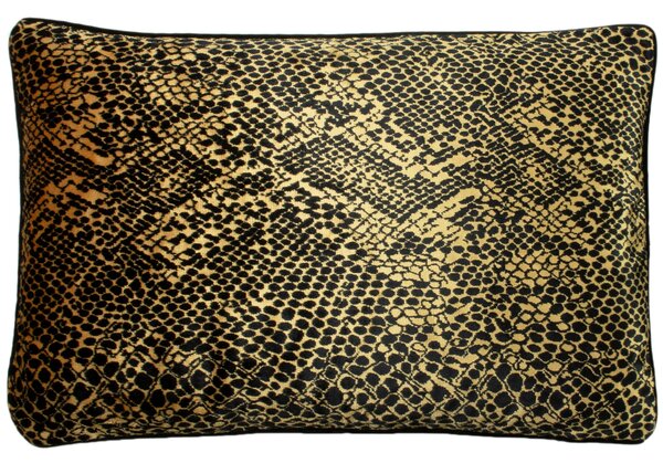 Paoletti Python Velvet Jacquard 40cm x 60cm Filled Boudoir Gold