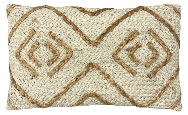 Furn. Mynu Braided Jute 30cm x 50cm Filled Boudoir Natural