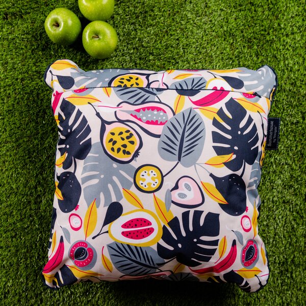 Guatemala Indoor Outdoor Cushion Blue/Pink/Yellow