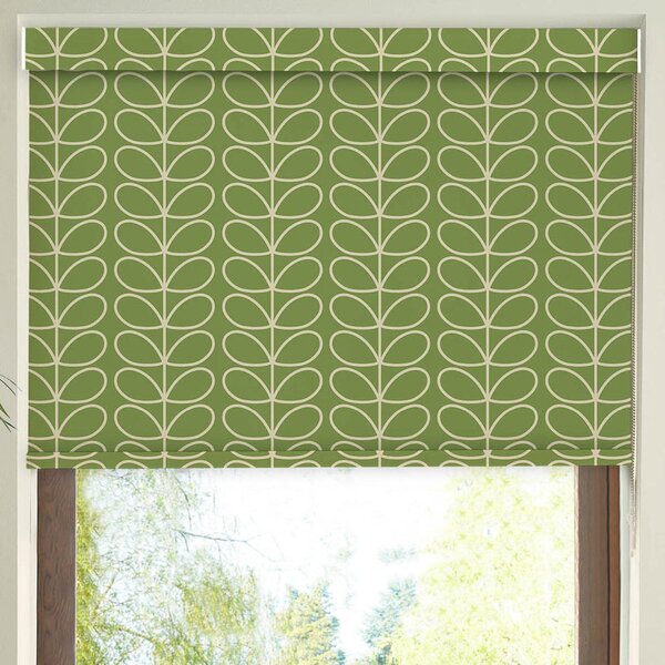 Orla Kiely Linear Stem Translucent Made to Measure Roller Blind Chalky Green
